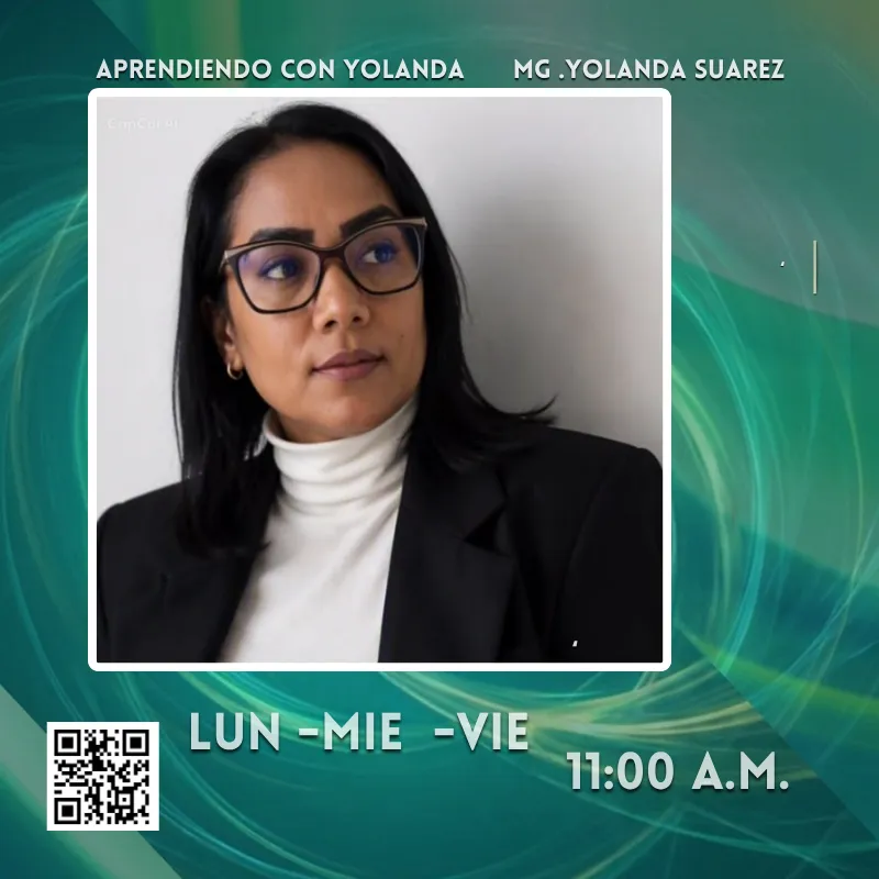 Carátula del programa Aprendiendo con Yolanda, con la Mg. Yolanda Suarez